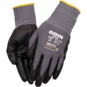 Fingerdyppet nitrilhandske, ODIN Flex, 10, gr&aring;, nitril/polyester, lycra overh&aring;nd