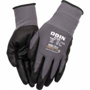 Fingerdyppet nitrilhandske, ODIN Flex, 11, gr&aring;, nitril/polyester, lycra overh&aring;nd