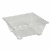 Plastbakke, 14,1x14,1x5,5cm, 585 ml, 585 ml, klar, PET, 1-rums *Denne vare tages ikke retur*