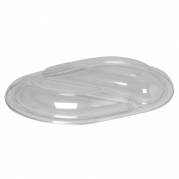 Snap-on l&Atilde;&yen;g, 23,8x17,6x3cm, klar, PS/OPS, oval, til 2-rums, antidug effekt