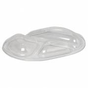 Snap-on l&Atilde;&yen;g, 23,8x17,6x3cm, klar, PS/OPS, oval, til 3-rums, antidug effekt *Denne vare tages ikke retur*