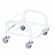 Dunkvogn, Tina Trolleys, 310x315x230mm, hvid, pulverlakeret st&Atilde;&yen;l/rustfrit st&Atilde;&yen;l, til 20-25 kg dunke *Denne vare tages ikke retur*