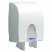 Dispenser, Kimberly-Clark, Maxi, 29,8x26,6x42,7cm, hvid, plast, til h&Atilde;&yen;ndkl&Atilde;&brvbar;deark maks dydbe 22,5 cm og maks bredde 24 cm *Denne vare tages ikke retur*