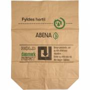 Papirs&Atilde;&brvbar;k, 2-lags, 110 l, brun, papir, 70x110cm, v&Atilde;&yen;dst&Atilde;&brvbar;rk, p&Atilde;&yen;trykt "Hold Danmark rent"