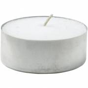 Fyrfadslys, Duni, &Atilde;&tilde;3,9cm, hvid, 8 timer, paraffin *Denne vare tages ikke retur*