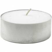 Fyrfadslys, Duni, &Atilde;&tilde;3,8cm, hvid, 4 timer, paraffin *Denne vare tages ikke retur*