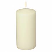 Bloklys, 20cm, &Oslash;9,6cm, champagne, 120 timer, paraffin