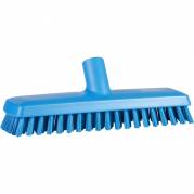 Gulvskrubbe med vandgenneml&Atilde;&cedil;b, Vikan, bl&Atilde;&yen;, PP/polyester/rustfrit st&Atilde;&yen;l, 27 cm, meget stive b&Atilde;&cedil;rsteh&Atilde;&yen;r