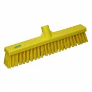 Fejekost, Vikan, gul, PP/polyester/rustfrit st&Atilde;&yen;l, 41 cm, bl&Atilde;&cedil;de/stive b&Atilde;&cedil;rsteh&Atilde;&yen;r *Denne vare tages ikke retur*