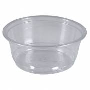 Plastbæger, ABENA Cater-Line, TowerPac, 3,8cm, Ø9cm, 100 ml, klar, RPET, med skruebund