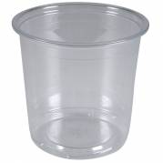 Plastbæger, ABENA Cater-Line, TowerPac, 8,5cm, Ø9cm, 300 ml, klar, RPET, med skruebund