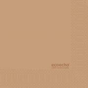 Kaffeserviet, Duni Ecoecho, 2-lags, 1/4 fold, 24x24cm, brun, nyfiber *Denne vare tages ikke retur*