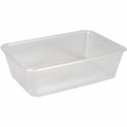 Plastbakke, 17,5x11,9x5,2cm, 650 ml, 650 ml, klar, PP, 1-rums *Denne vare tages ikke retur*