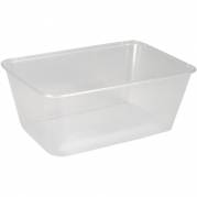 Plastbakke, 17,5x11,9x7,2cm, 950 ml, 950 ml, klar, PP, 1-rums *Denne vare tages ikke retur*