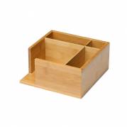 Dispenser, Bamboo, 18x18x8,5cm, natur, bambus *Denne vare tages ikke retur*