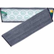 T&oslash;r- og fugtmoppe, ABENA Puri-Line Micro High, gr&aring;, mikrofiber, 40 cm, med hook'n'loop, 90% genanvendt