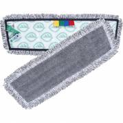 T&oslash;r- og fugtmoppe, ABENA Puri-Line Micro High Plus, gr&aring;, mikrofiber, 40 cm, med hook'n'loop, 55,6% genanvendt