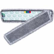 T&oslash;r- og fugtmoppe, ABENA Puri-Line Micro High Plus, gr&aring;, mikrofiber, 60 cm, med velcro, 55,6% genanvendt