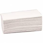 Håndklædeark, Satino, 2-lags, V-fold, 23x24cm, 11,5 cm, hvid, genanvendt papir