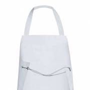 Forkl&aelig;de, B&auml;ren, 120x90cm, 350 my, hvid, PU, s&oslash;ml&oslash;s, krog-lukning, svejset halsb&aring;nd, flergangs