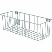 Trådkurv, Tina Trolleys Exclusive, 43,5x16x14cm, grå, pulverlakeret stål, medium, med 2 beslag *Denne vare tages ikke retur*