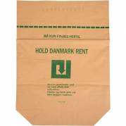 Papirs&aelig;k, 2-lags, 110 l, brun, papir, 70x100+25cm, med PE-bel&aelig;gning