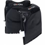 Kn&aelig;beskytter, OX-ON Comfort, One size, sort, l&aelig;der/PVC, b&aring;nd med hook'n'looplukning