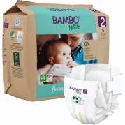 Børneble, tapeble, miljømærket, Bambo Nature, 2, papirspose, paper bag, 3-6 kg