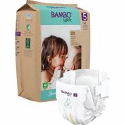 Børneble, tapeble, miljømærket, Bambo Nature, 5, papirspose, paper bag, 12-18 kg