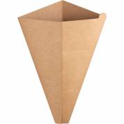 Kr&aelig;mmerhus, 17x14,5x19cm, brun, kraft/PE, FSC