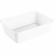 Plastbakke, 17,5x11,9x5,2cm, 650 ml, 650 ml, hvid, PP, 1-rums