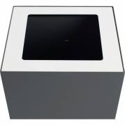 Topindsats, hvid, pulverlakeret st&aring;l, med &aring;bent indkast, til modulopbygget affaldsspand, 85 og 90 liter *Denne vare tages ikke retur*