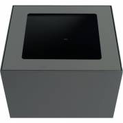 Topindsats, m&oslash;rkegr&aring;, pulverlakeret st&aring;l, med &aring;bent indkast, til modulopbygget affaldsspand, 85 og 90 liter *Denne vare tages ikke retur*