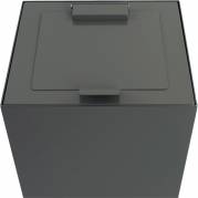 L&aring;g, m&oslash;rkegr&aring;, pulverlakeret st&aring;l, soft close, til modulopbygget affaldsspand, 85 og 90 liter *Denne vare tages ikke retur*