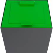 L&aring;g, gr&oslash;n, pulverlakeret st&aring;l, soft close, til modulopbygget affaldsspand, 85 og 90 liter *Denne vare tages ikke retur*