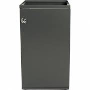 Affaldsspand, m&oslash;rkegr&aring;, pulverlakeret st&aring;l, 85 l, med frontl&aring;ge, modulopbygget til kildesortering