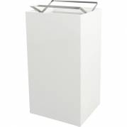 Affaldsspand, hvid, pulverlakeret st&aring;l, 90 l, modulopbygget til kildesortering