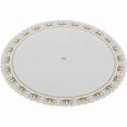 Kagepap, &Oslash;31,5cm, hvid, pap, med guldtryk