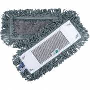 T&oslash;r-, fugt- og v&aring;dmoppe, gr&aring;, polyester/viskose, 40 cm, med lommer