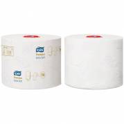 Toiletpapir, Tork T6 Premium, 3-lags, 70m x 9,9cm , Ø13,2cm, hvid, nyfiber
