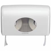 Dispenser, Kimberly-Clark Aquarius, 12,8x29,8x18cm, hvid, plast, til 2 ruller toiletpapir *Denne vare tages ikke retur*