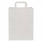 B&aelig;repose, 26x14x34cm, 16 l, hvid, papir, med hank