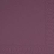 Kaffeserviet, Duni, 3-lags, 1/4 fold, 24x24cm, plum, nyfiber *Denne vare tages ikke retur*