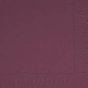 Frokostserviet, Duni, 3-lags, 1/4 fold, 33x33cm, plum, nyfiber *Denne vare tages ikke retur*