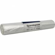 Spandepose, 22 l, klar, LDPE/virgin, 54,5x50,5cm, ideel til malerbakker og rullespande