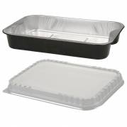 Aluminiumsbakke, Ready2Cook, 29,3x19,3x4,5cm, 1920 ml, sort, aluminium, med håndtag *Denne vare tages ikke retur*