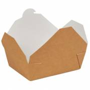 Takeaway boks, ABENA, 14x10x5cm, 750 ml, brun, kraft/PE, stor