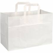 B&aelig;repose, 35x17x24,5cm, 17 l, hvid, papir, med hank