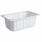 Bakke, 26,5x16,2x10cm, 2600 ml, hvid, PP, 1-rums, 1/4 GN