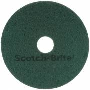 Gulvrondel, 3M Scotch-Brite, Scotch-Brite, 13", Ø330mm, grøn, 85 mm, polyester, til rengøring og polering *Denne vare tages ikke retur*